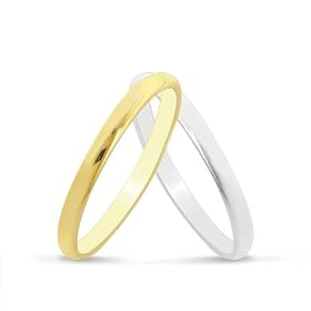 10K White Gold 2.0mm Comfort-Fit Wedding Band: Jewelry
