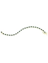 2.00 Carat (ctw) 10k Yellow Gold Round White & Blue Diamond Ladies Tennis Bracelet