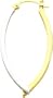 14K Two Tone Gold Fancy Oval Hoop Earrings Jewelry