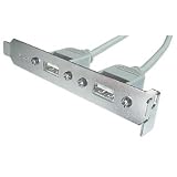 USB 2.0 Slot Header Bracket for PC Computers, 2 Port High Speed USB