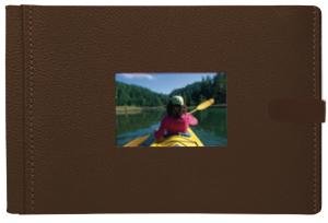 ROMA BROWN smooth grain leather 4-on-a-page window #177 album by Raika - 4x6