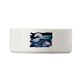Dog Cat Food Water Bowl Moon Dolphins