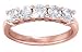 Women’s 5 Stone Diamond Ring in Round Diamonds Shared Prong Setting – Includes Appraisal / Certificate of Authenticity ( 2.50 Total Carat Weight | FG-VS Quality | 18k Rose Gold ) Finger Size -