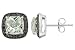 3 1/6 Carat Green Amethyst and Diamond 14K White Gold Earrings