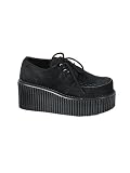 Womens Creeper Style Lace Up Fur Shoe - 8
