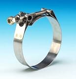 Murray Stainless Steel 300 T-Bolt Hose Clamp, Stainless Steel Screw, 1.31-1.56, 3/4W, 50-60 lbs Torq