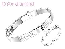 Twinkle Twinkle Little Star Adjustable Bangle In Silver By D For Diamond With Musical Box