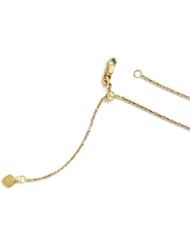 Leslies 10K Yellow Gold Adjustable Cyclone Chain Length 22"