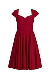 Misses Plus Size Petite Cotton Sweetheart Cap Sleeves Knee Length Short Pleated Ruched  Dress