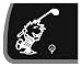Playing Golf Car Decal / Sticker