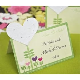  Please Be Seeded Heart Plantable Seed Place Cards (set of 12) - Baby Shower Gifts & Wedding Favors