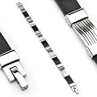 316L Stainless Steel & Rubber Bracelet - Length 8.46" (215mm) - Width 9mm