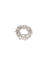 Freshwater Keshi White Cultured Pearl Strand in Sterling Silver ( 07.50-Inch )