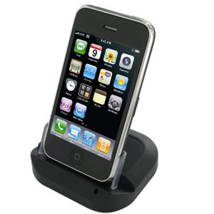 Apple iPhone 3G USB Sync & Charge Cradle (w/ AC Charger) (Black)