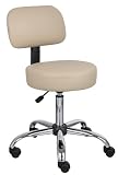Boss Beige Caressoft Medical Stool W/Back Beige