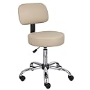 Boss Beige Caressoft Medical Stool W/Back Beige