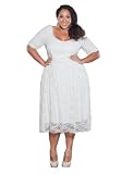 Sealed With A Kiss Designs Plus Size Kara Lace Dress in White