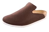 Birkenstock clogs Davos from Wool in Dark Brown with a narrow insole