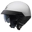 Scorpion EXO-100 Open Face Motorcycle Helmet - Retractable Faceshield - Gloss Silver (Large - 89-5163)