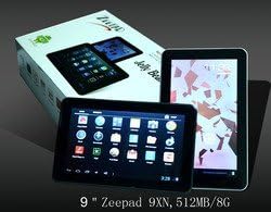 Worry Free Gadgets WFG-9XN-BLK 9 inch Zeepad 9XN All Winner Box Chip A23 Cotex A9 Dual Core Processor with 3000 battery BLACK
