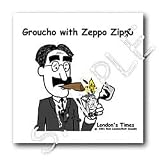 Londons Times Famous People Places Books Cartoons - Grocho Marx with Zeppo Zippo - Iron on Heat Transfers