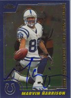 Marvin Harrison, Indianapolis Colts, 2000 Topps Chrome Autographed Card