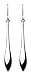 Kit Heath Sterling Silver 60CSHP Ladies Contemporary Plain Icicle Drop Earrings