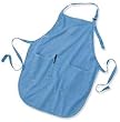 Upscale 100% Cotton Full Length Apron with Pockets - Washed Denim