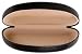 Hardshell Sunglass Case - Clamshell - Black Leather Outer w/Luxurious Cream Interior