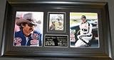 Dale Earnhardt Sr. Signed Photo - Richard Petty ~ Deluxe Custom Frame Driver Photos Nameplate - Autographed NASCAR Photos