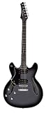 Hagstrom Viking II UltraLux Left-Handed Electric Guitar (Cosmic Black Burst)