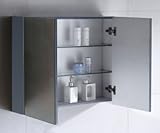 Emotion 4250524128070 Spiegelschrank (B/H) 75x60cm anthrazit seidenglanz