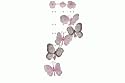 Pink and Brown Spiral Butterfly Mobile