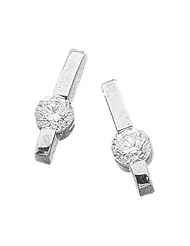Ann Harrington Jewelry 14k White Gold 1/2 Ct Tw Diamond Solitaire Earrings