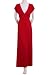 Hourglass Lilly V Neck Empire Waist Stretch Jersey Spandex Long Maxi Dress Red Medium