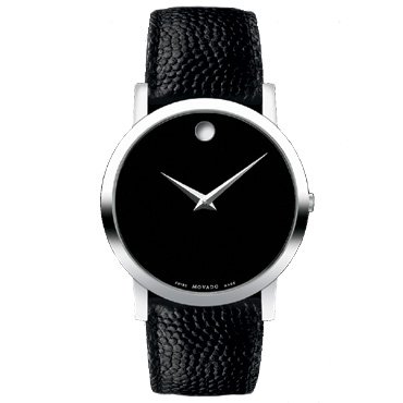 Movado Men's 606085 Museum Black Leather Strap Watch