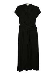 Petite V-neck Short Sleeves Sheath Asymmetric Wrap Jersey/Polyester/Spandex High-Low-Hem  Dress