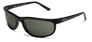 Ray-Ban Unisex RB2027 Predator 2 Sunglasses,Black Frame/Green Lens,62 mm