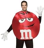 Rasta Imposta Red M&M Costume Licensed Character Poncho