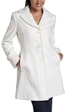 AK Anne Klein Women's Petite Single Breasted Walker Coat