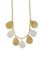 Bellavita Collar Gemstone Teardrop plata de ley 925 milésimas / Blanco