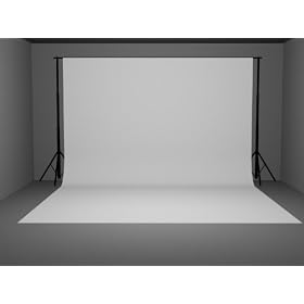 3m x 4.8m White Studio Backdrop (10ft by 16ft)