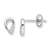 0.04 Carat Diamond Stud Earrings in 9ct White Gold
