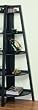 "Antique Black" with Sand Through Terra Cotta Large Corner Bookcase By Powell Furniture