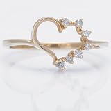 Ladies Diamond Heart Ring in 10k Gold (0.14ct tw)