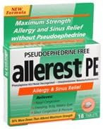 Allerest Pe Allerest Pe Pe Allergy Sinus Relief Tablets, 18 tabs (Pack of 2)