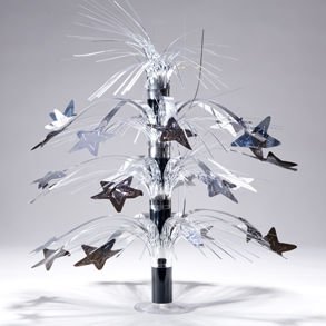 Black & Silver Star Cascade Centerpiece