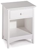 Hawthorne One drawer Nightstand, 25Hx20.5W, WHITE