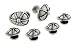 Matt finish silver plated derby cap cufflinks and shirt studs formal set with presentation box. Made in the U.S.A