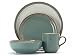 Noritake Sanibel Green 16-Piece Place Setting, Service for 4
